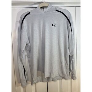 Under Armour Graphic Hoodie Womens Medium Tech Twist Gray Lightweight Heat Gear